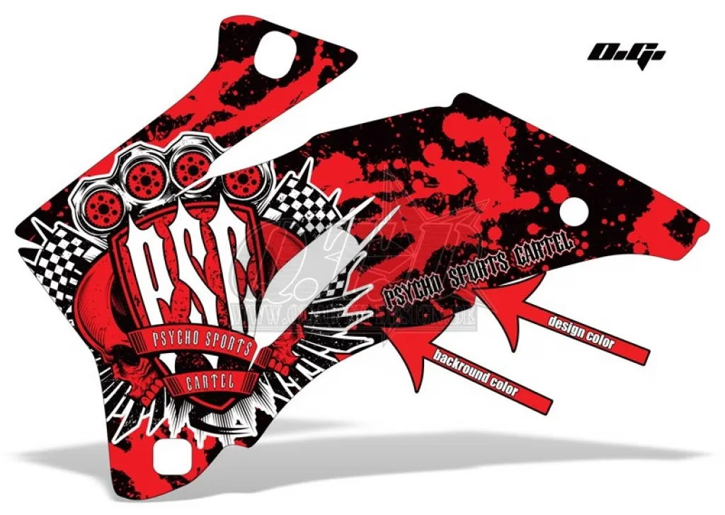 PSC O.G. - Design color = Red, Background = Black